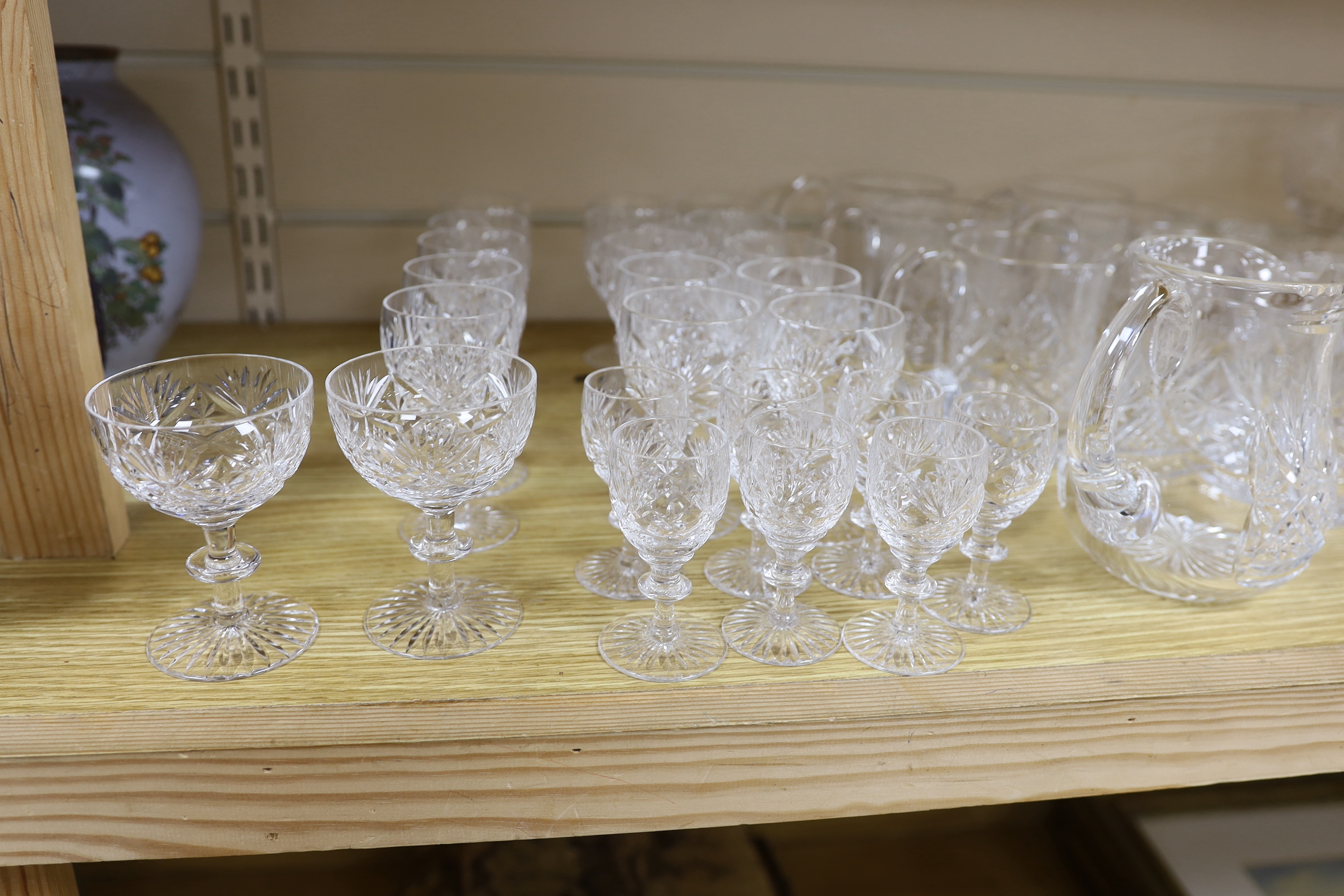 A large suite of Webb ‘Prince Regent’ cut glass